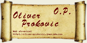 Oliver Proković vizit kartica